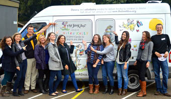 The Miles Kelly staff at the Book Bus Roadshow