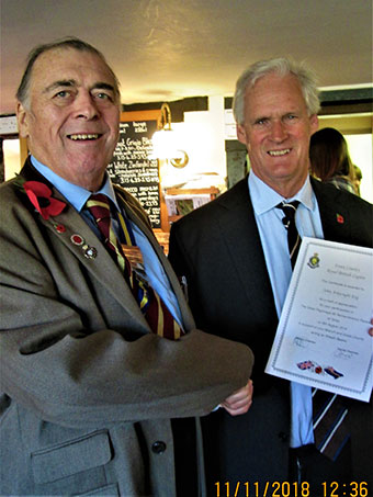 Debden RBL Certificate Of Appreciation For GP 90 Representatives